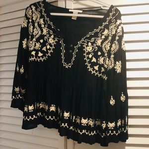 Boho embroidery top